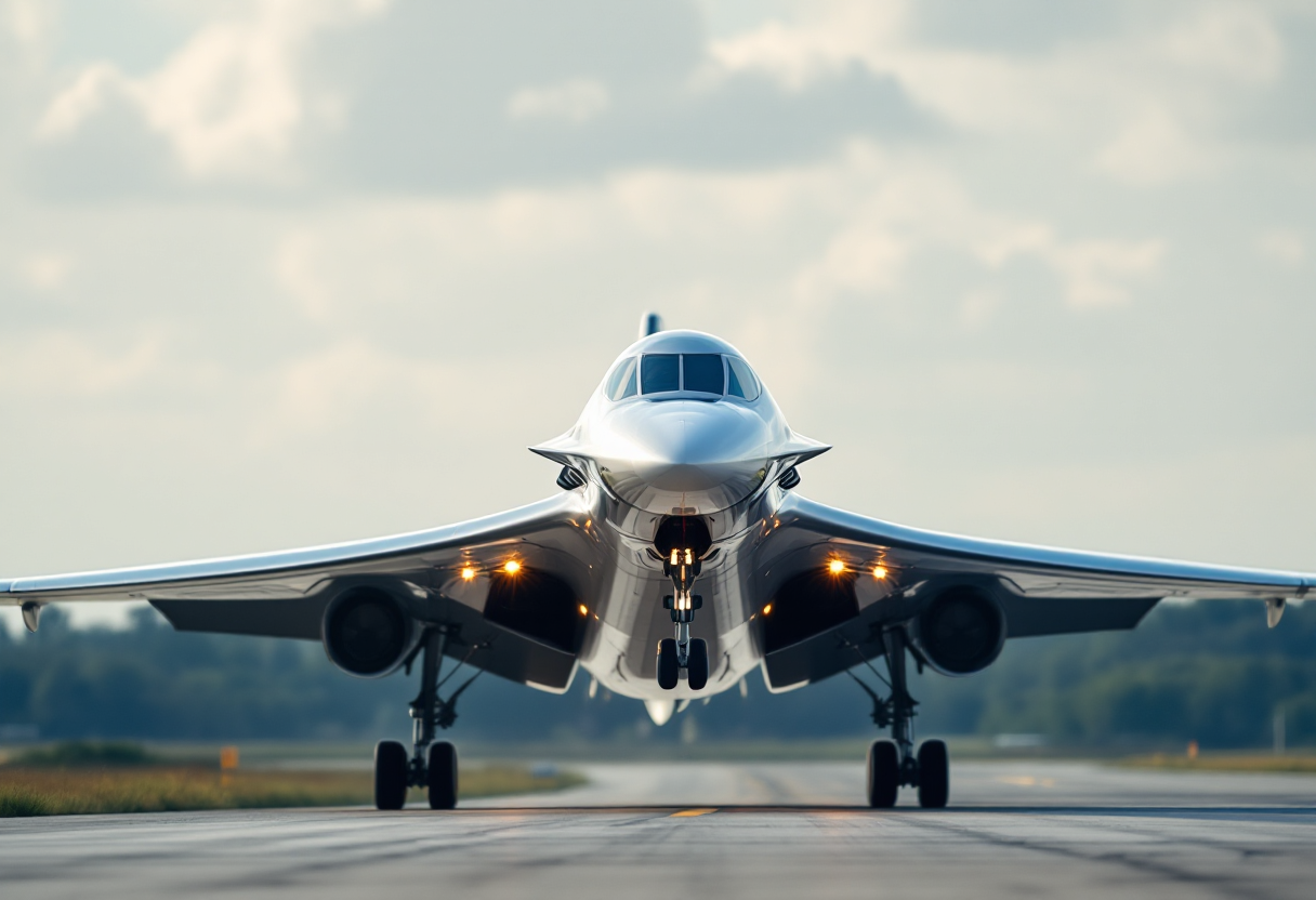 Aereo Overture di Boom Supersonic in volo supersonico