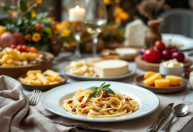 Immagine di piatti tipici italiani in un evento gastronomico