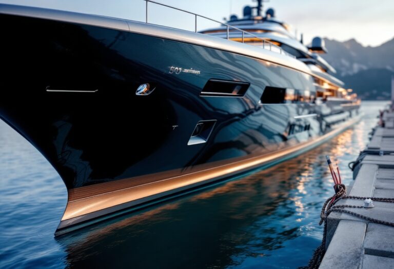 Gigayacht Admiral 100mt in navigazione sul mare