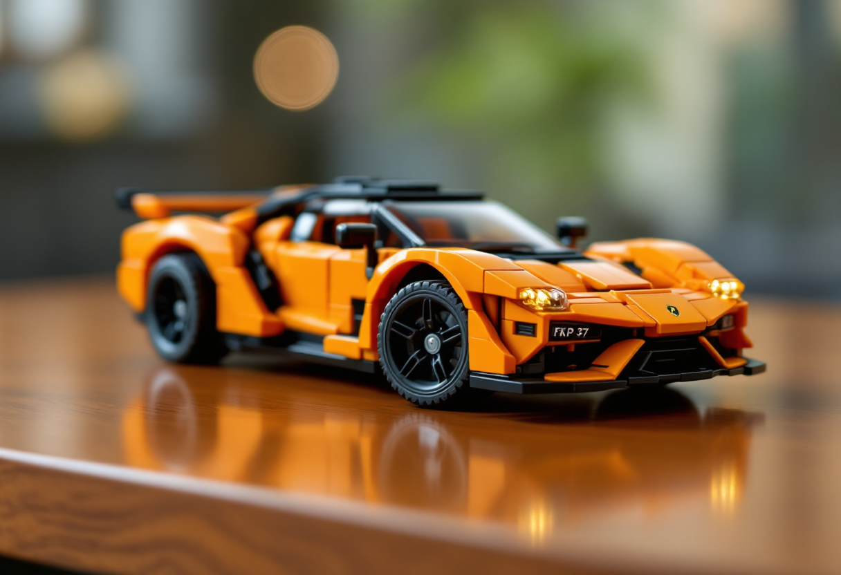 Modello LEGO della Lamborghini Sián FKP 37 in costruzione