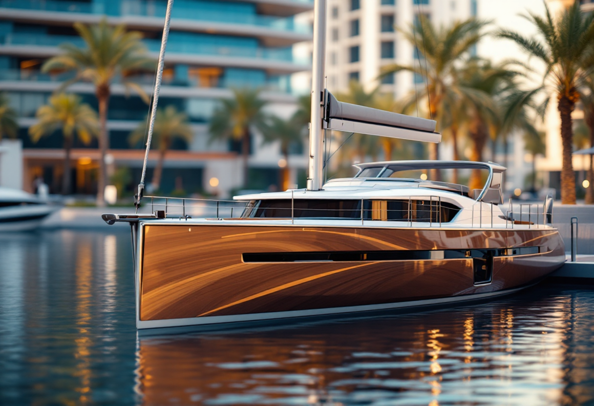 Nerea Yacht in esposizione nel mercato nautico degli Emirati