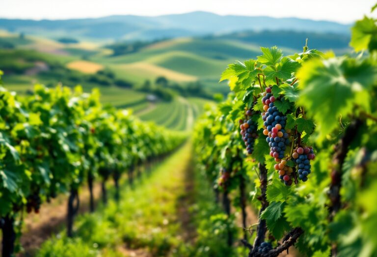 Vista panoramica di Roveré della Luna e vigneti