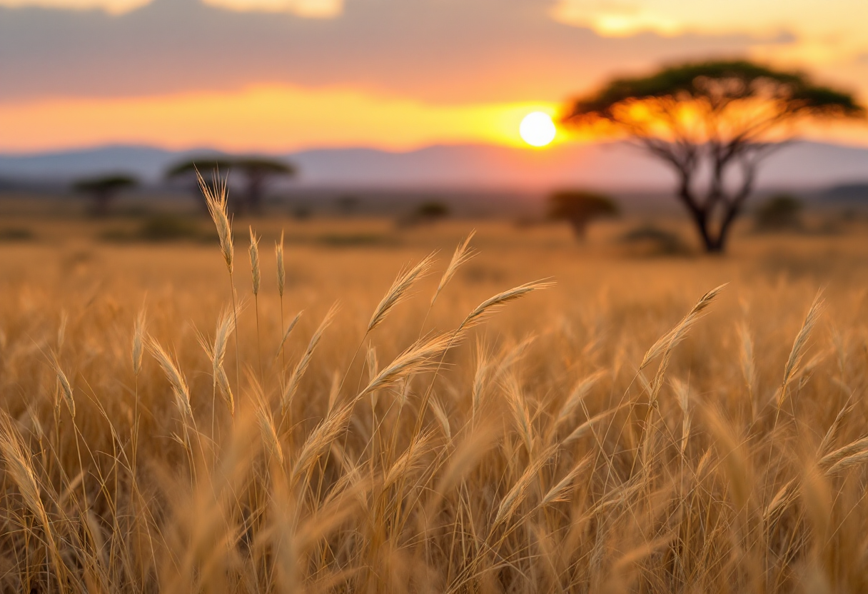 Paesaggio del Kenya con mare e fauna selvatica