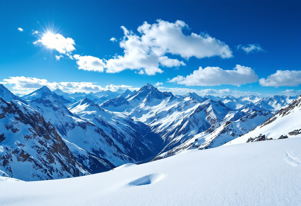 Panorama di Sun Valley con montagne e natura lussureggiante