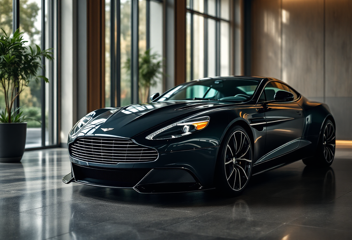 Aston Martin Vanquish in un contesto cinematografico