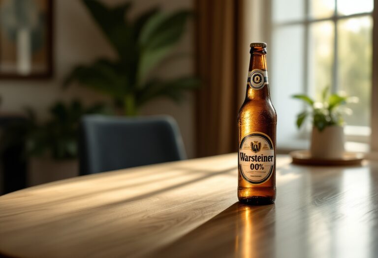 Birra analcolica Warsteiner 0.0% in un bicchiere