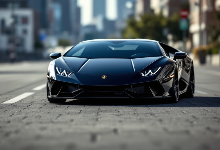 Lamborghini Huracán in un garage di lusso