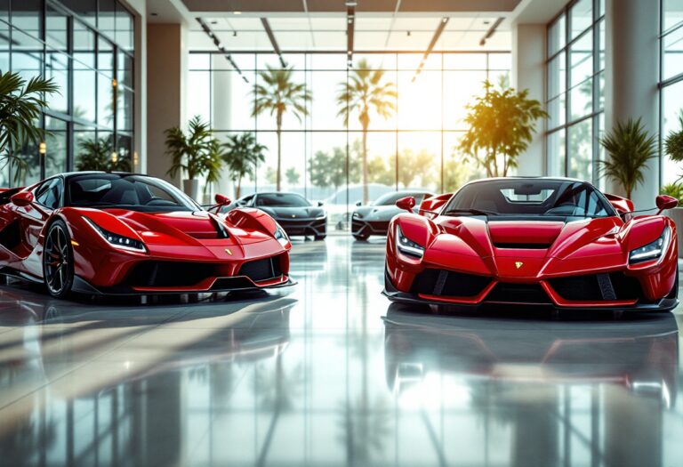 Supercar in esposizione nel mercato britannico in espansione