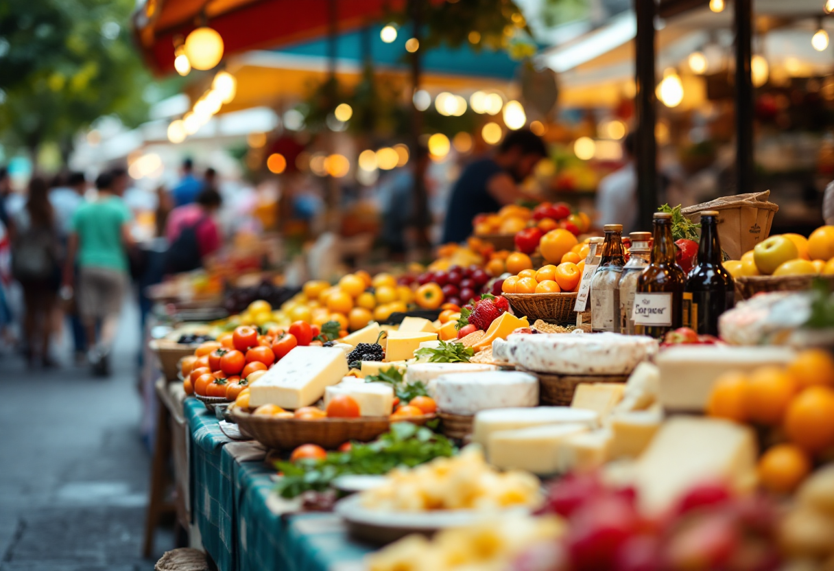 Un evento gastronomico con piatti tipici italiani