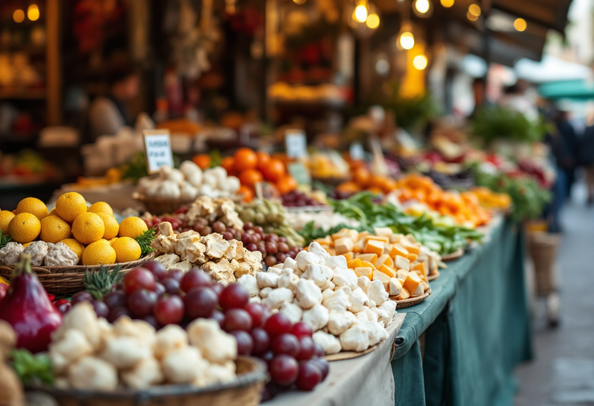 Manifestazione culinaria in Italia con piatti tipici