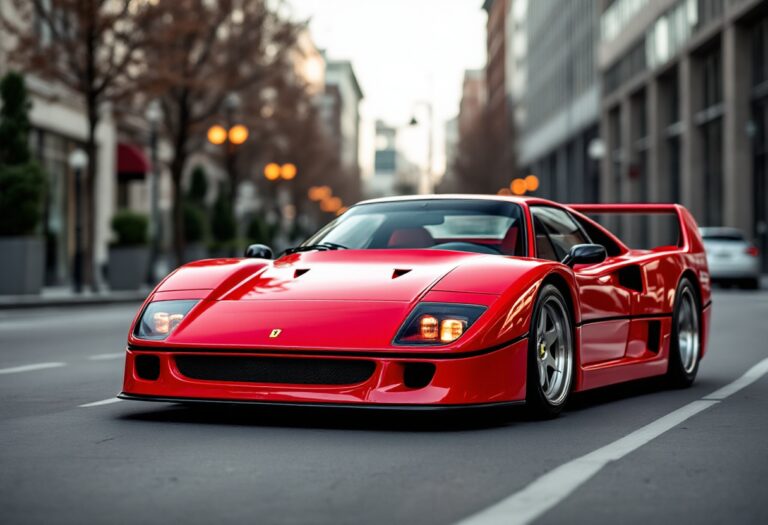 Ferrari F40 in azione su pista