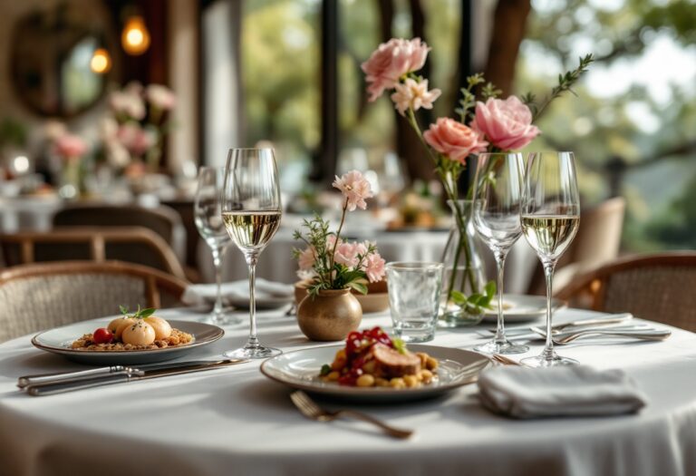 Interno del ristorante Vivilo in Franciacorta