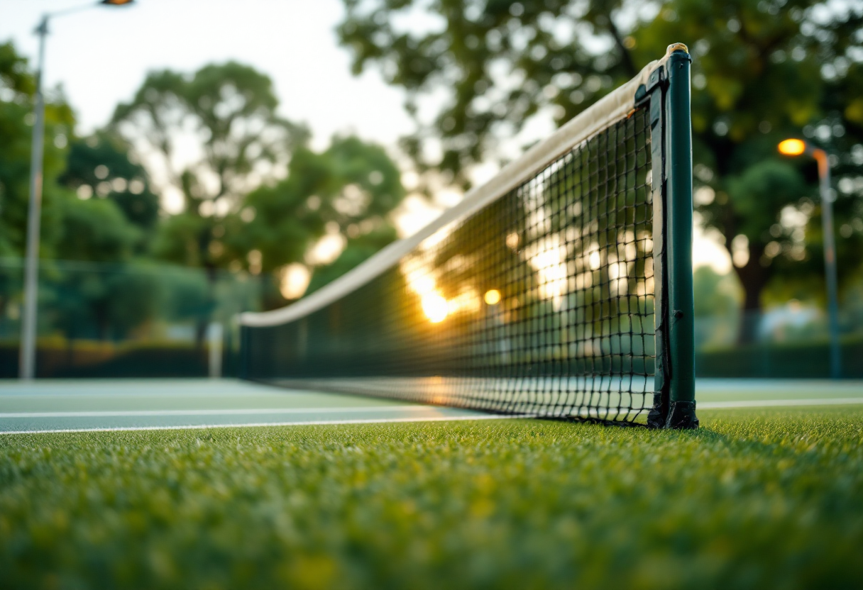 Giocatori di padel in azione su un campo