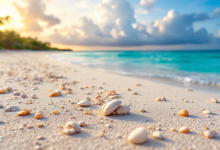 Spiaggia di Zanzibar con acque cristalline e palme