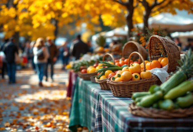 Piatto autunnale con ingredienti freschi e colorati