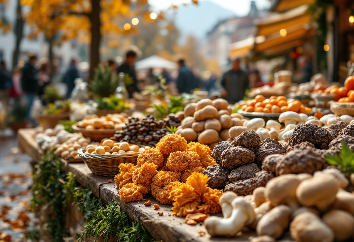 Piatto autunnale elegante con ingredienti freschi