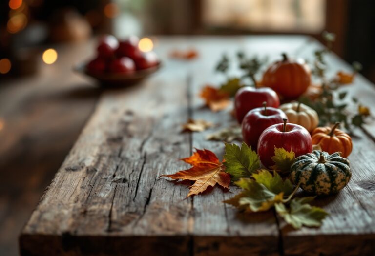 Piatto autunnale con ingredienti freschi e tradizionali