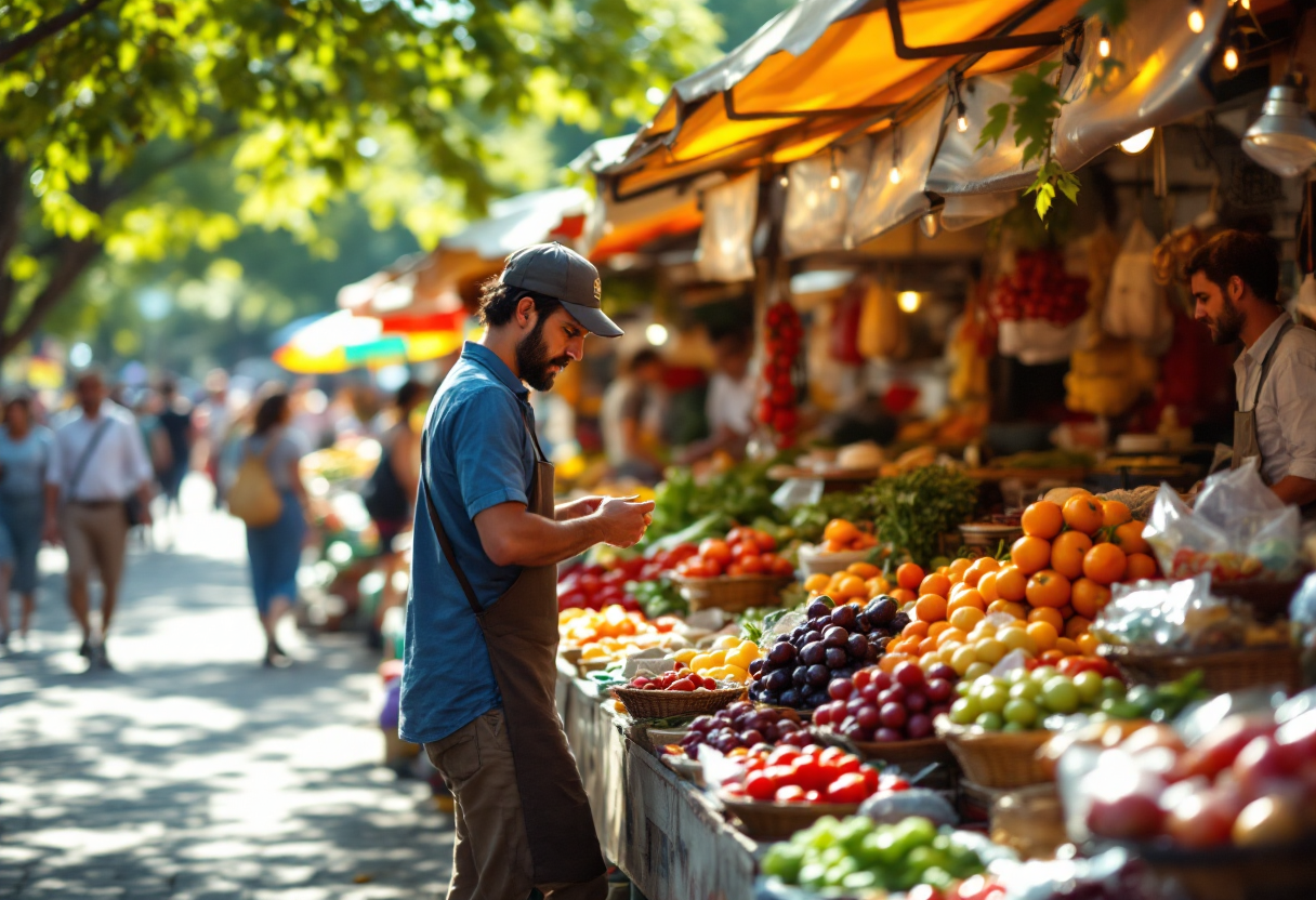 Un evento gastronomico in Italia con piatti tipici