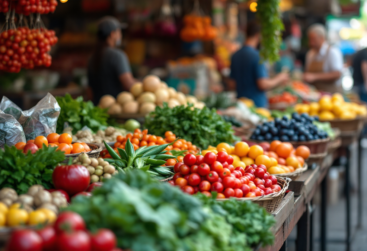 Immagine di un evento gastronomico in Italia con piatti tipici