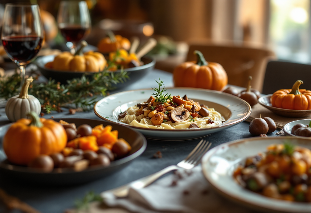 Immagine di piatti autunnali e eventi gastronomici