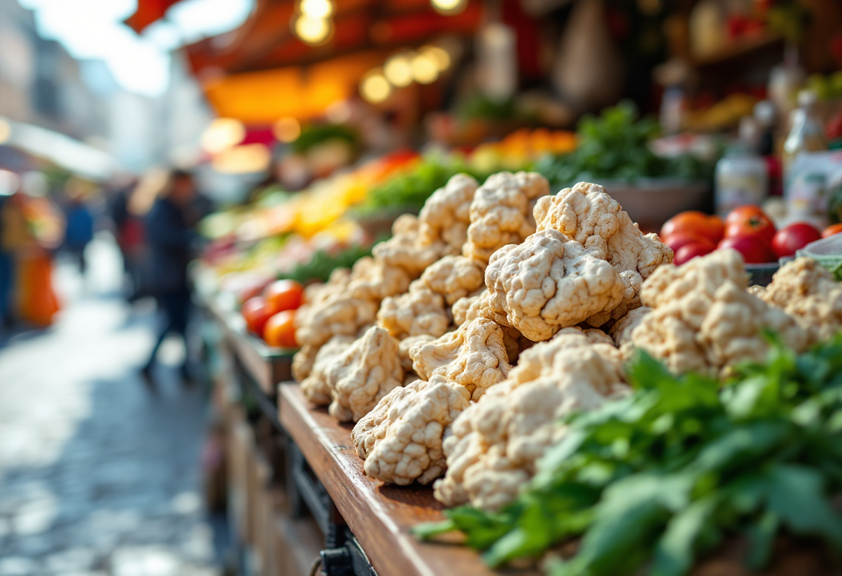 Immagine di un evento gastronomico in Italia con piatti tipici