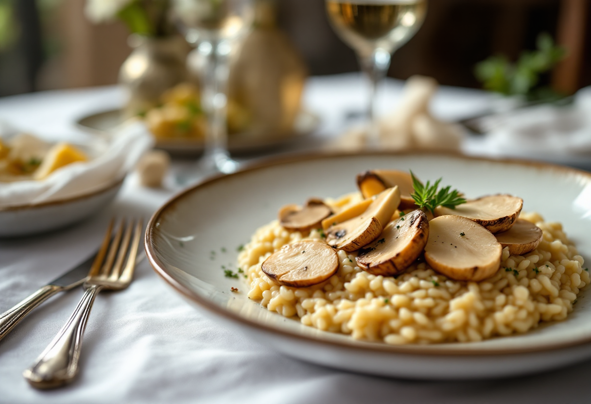 Immagine di un evento gastronomico in Italia con piatti tipici