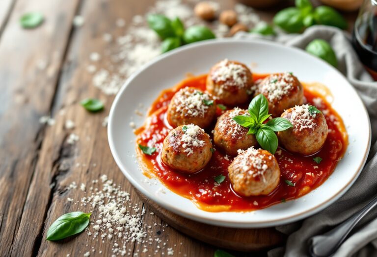 Deliziose polpette italiane preparate da Mario Carbone