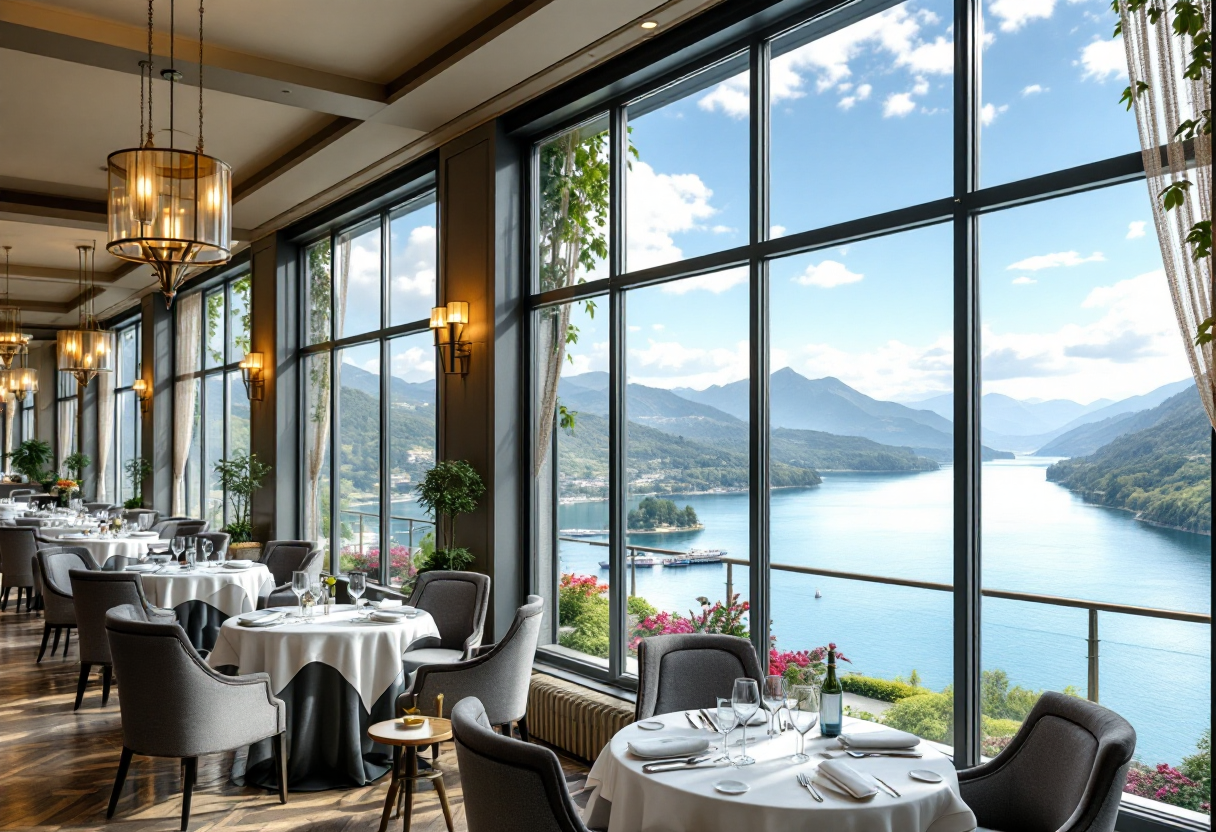 Piatto gourmet del Riviera Restaurant sul Lago di Garda