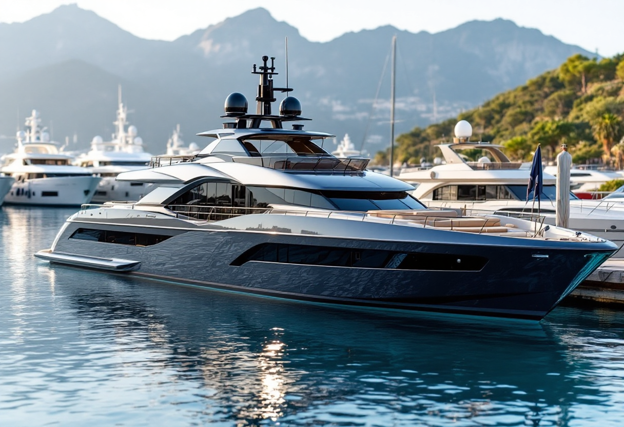 Immagine del nuovo yacht T54 di Baglietto in navigazione