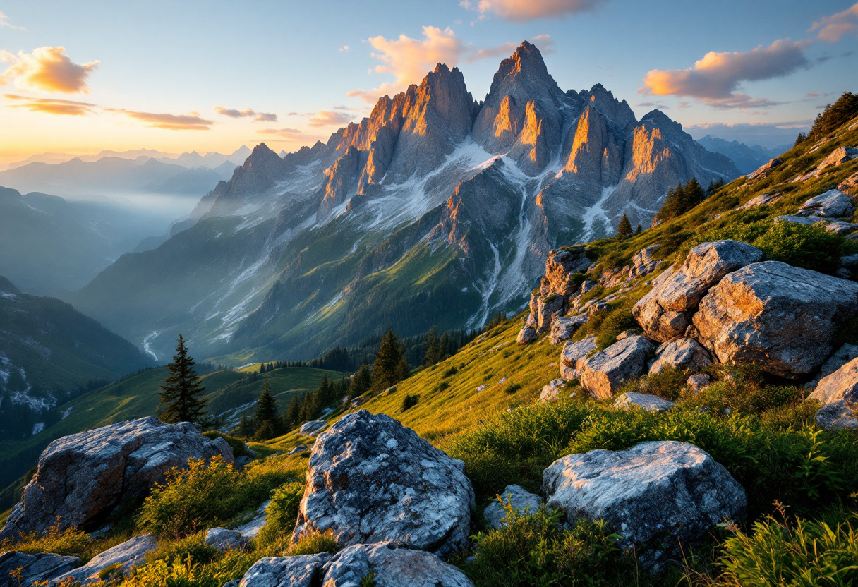 Panorama della Zillertal con montagne e natura incontaminata